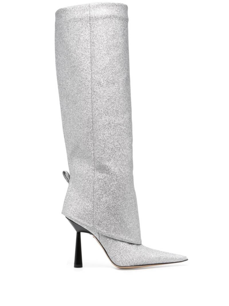 GIABORGHINI Rosie 110mm glitter-detail boots - Silver von GIABORGHINI