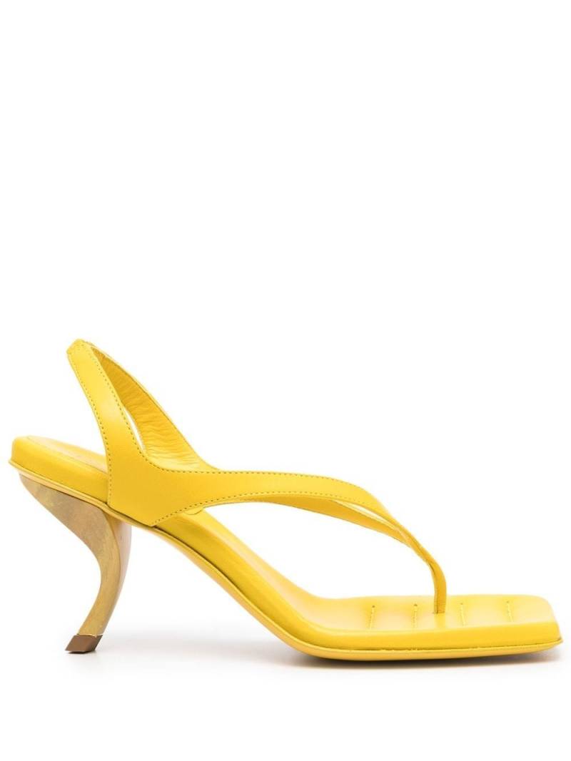 GIABORGHINI Rosie 13 square-toe sandals - Yellow von GIABORGHINI