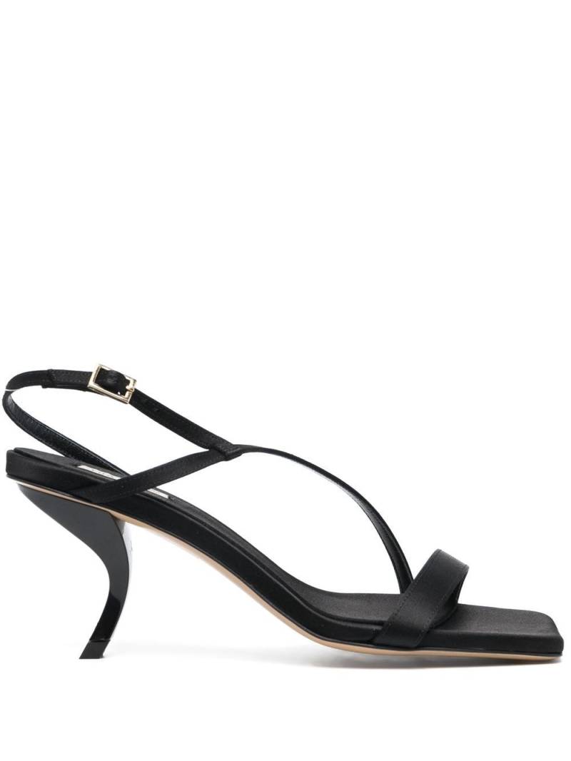 GIABORGHINI Rosie 21 satin sandals - Black von GIABORGHINI