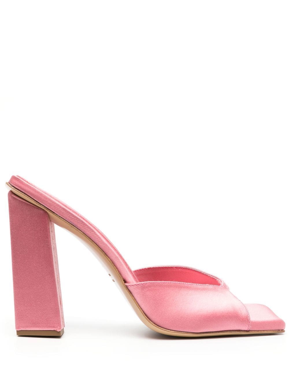 GIABORGHINI Rosie satin 125mm mules - Pink von GIABORGHINI