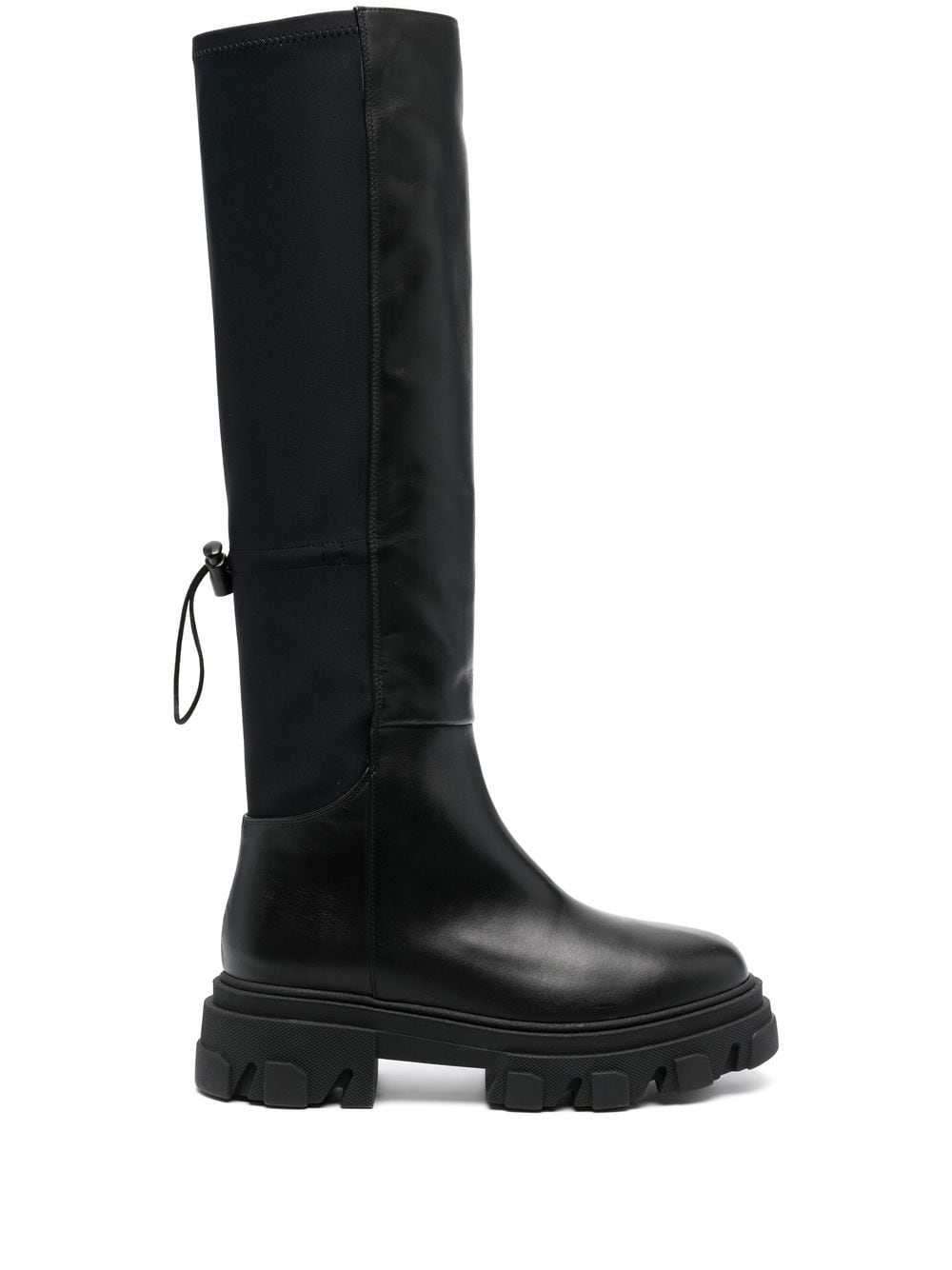 GIABORGHINI knee-length chunky leather boots - Black von GIABORGHINI