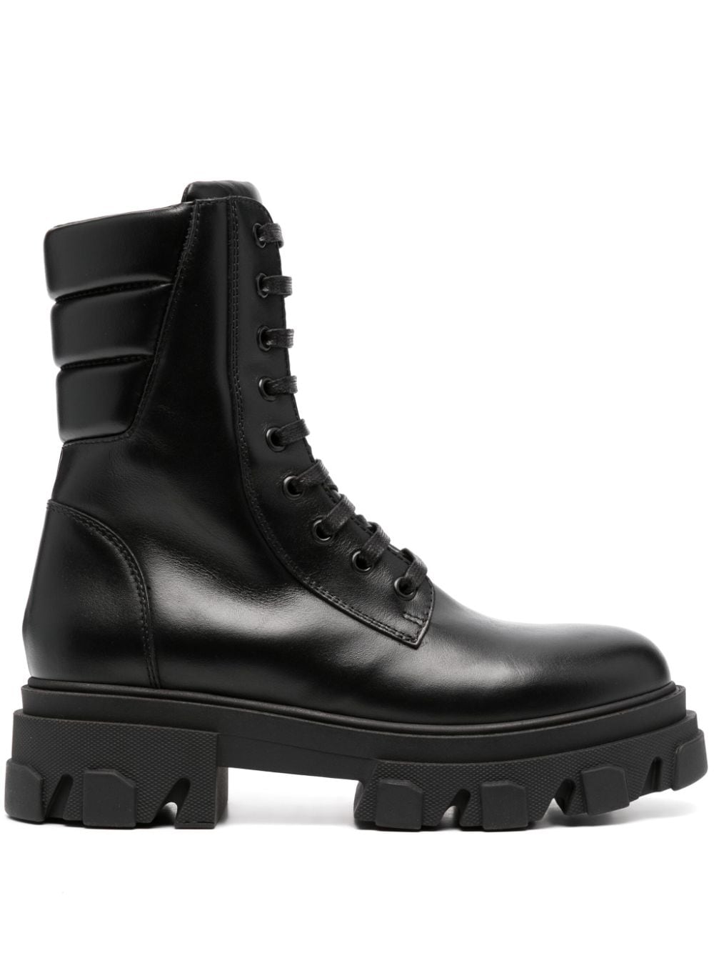 GIABORGHINI lace-up leather boots - Black von GIABORGHINI