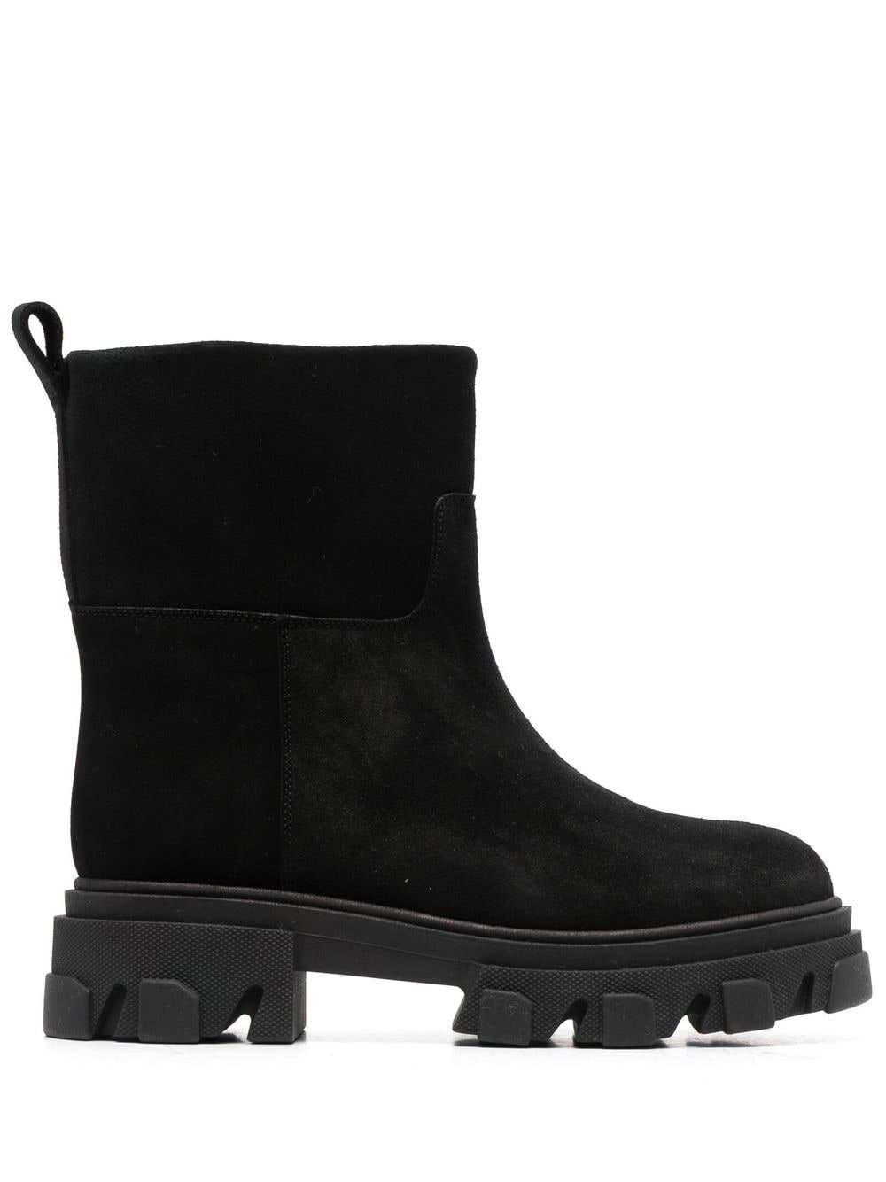 GIABORGHINI lug-sole suede ankle boots - Black von GIABORGHINI