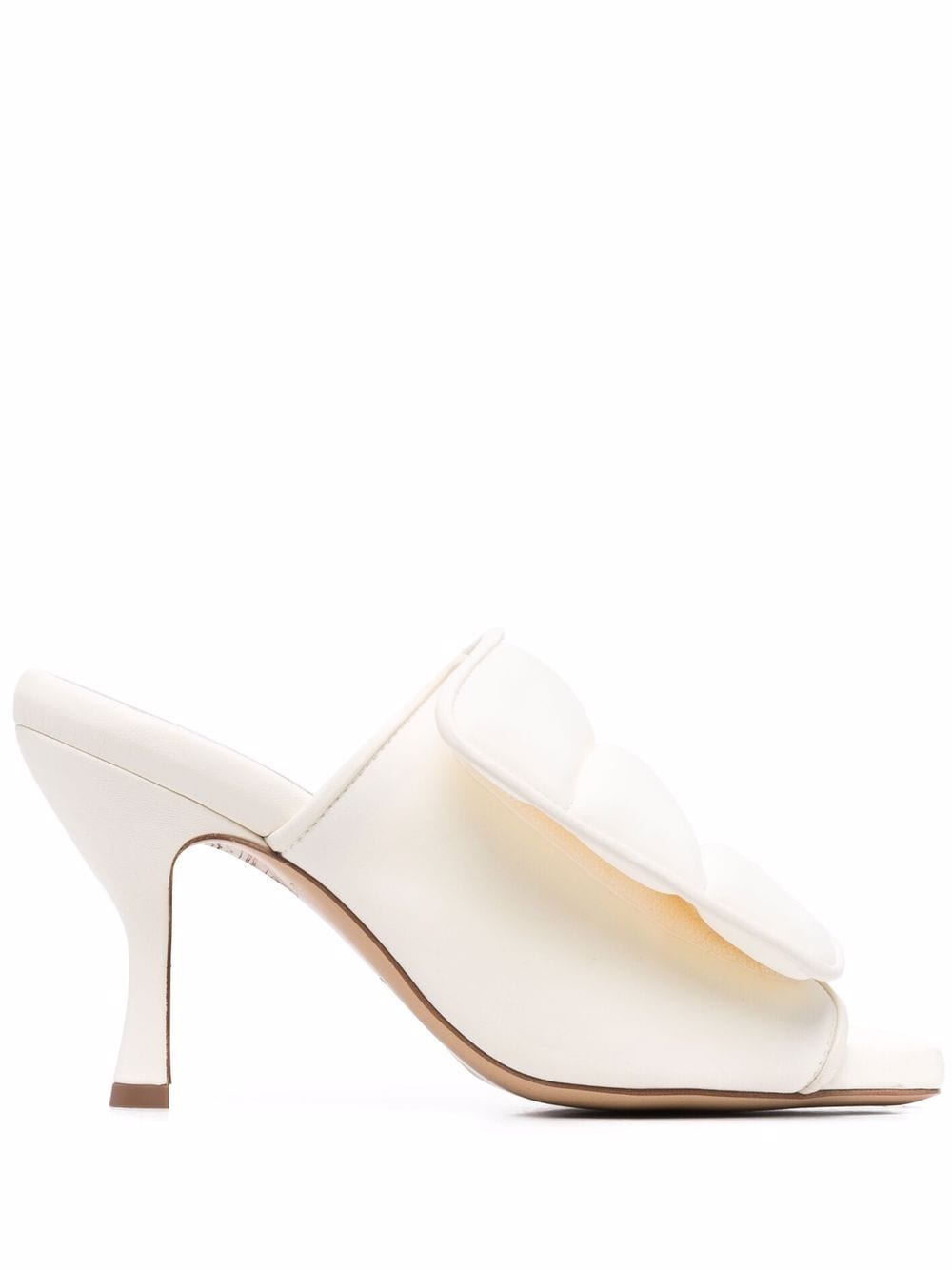 GIABORGHINI padded leather mules - White von GIABORGHINI