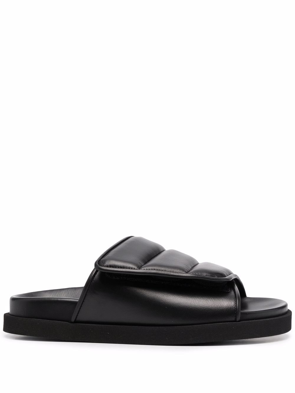 GIABORGHINI padded-strap open-toe slides - Black von GIABORGHINI