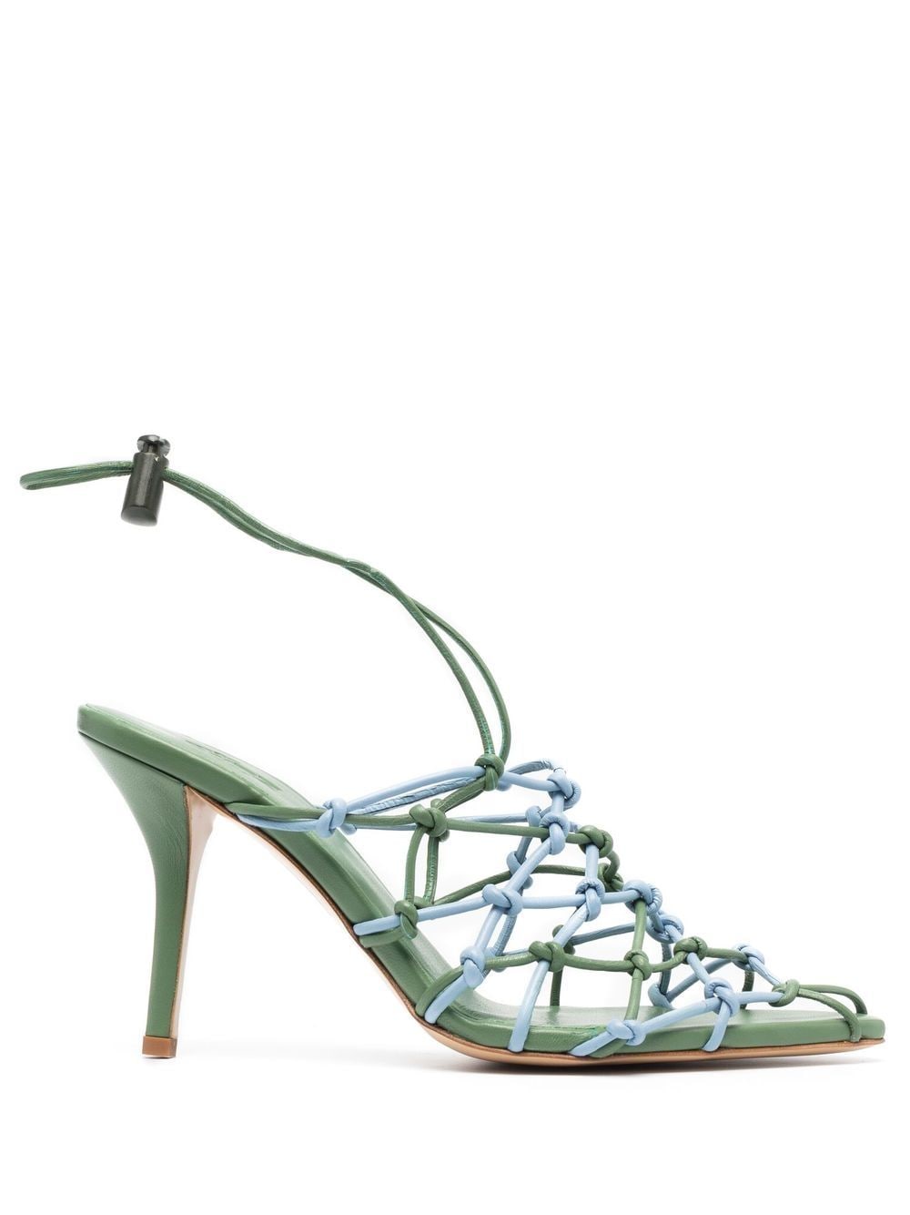 GIABORGHINI pointed strappy 100mm pumps - Green von GIABORGHINI