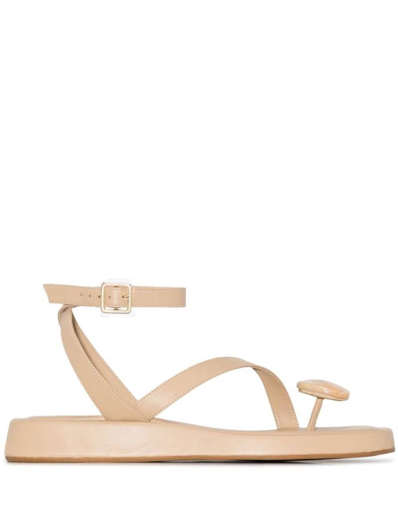 GIABORGHINI x RHW Rosie gemstone-embellished sandals - Neutrals von GIABORGHINI