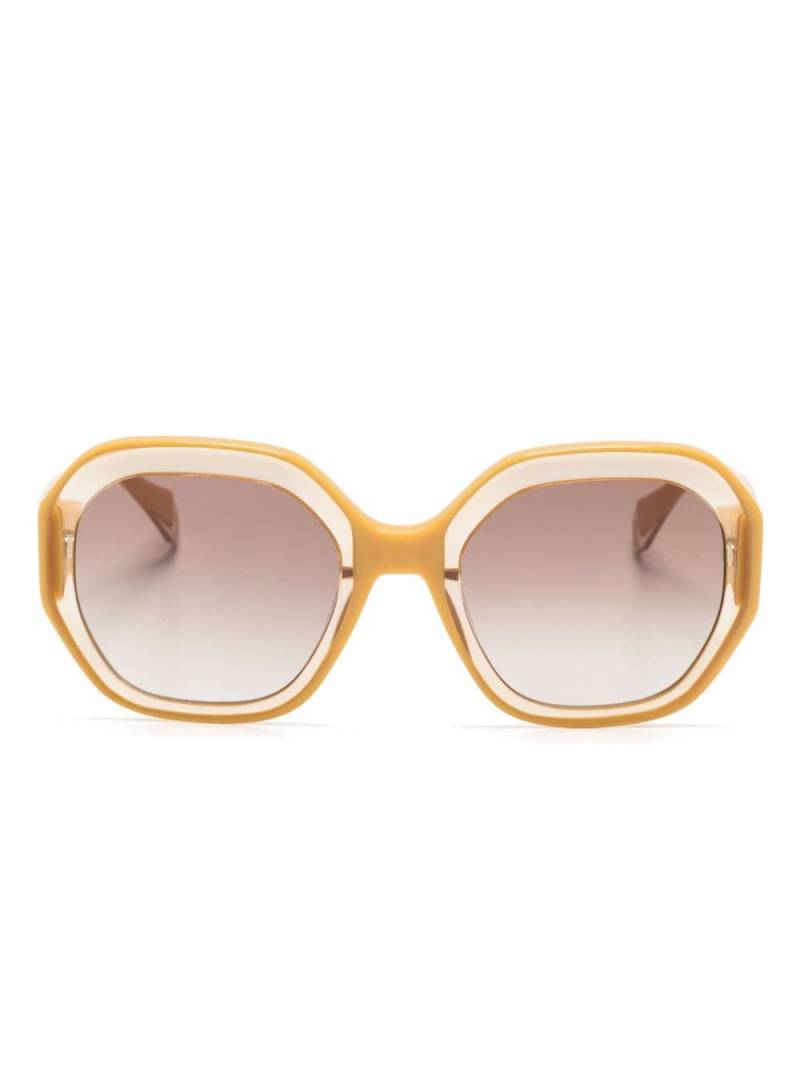 GIGI STUDIOS Bright geometric-frame sunglasses - Yellow von GIGI STUDIOS