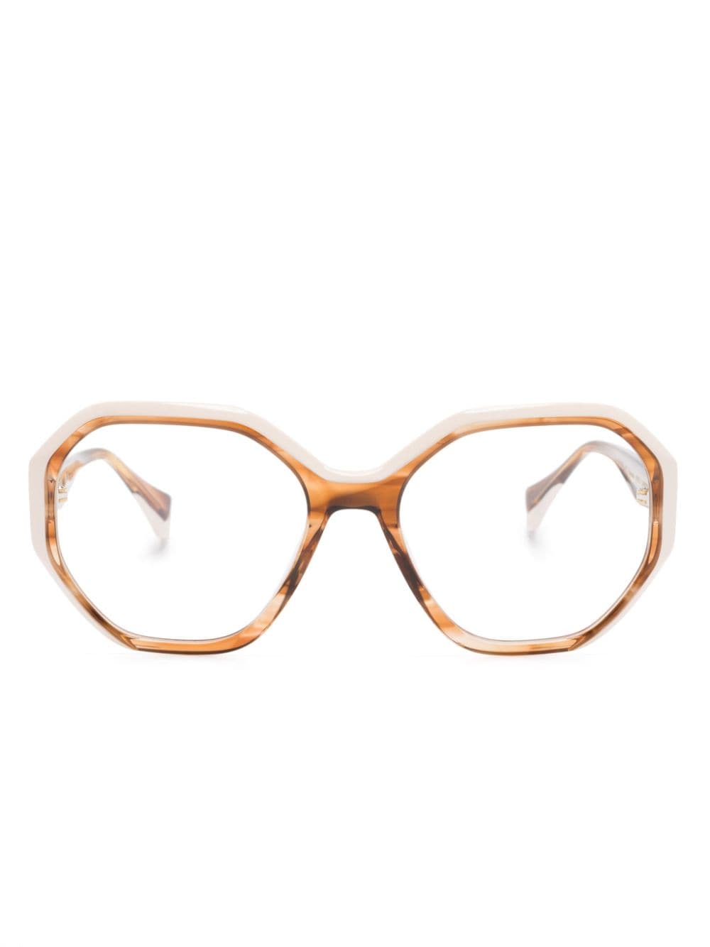 GIGI STUDIOS Christine oversize-frame glasses - Brown von GIGI STUDIOS