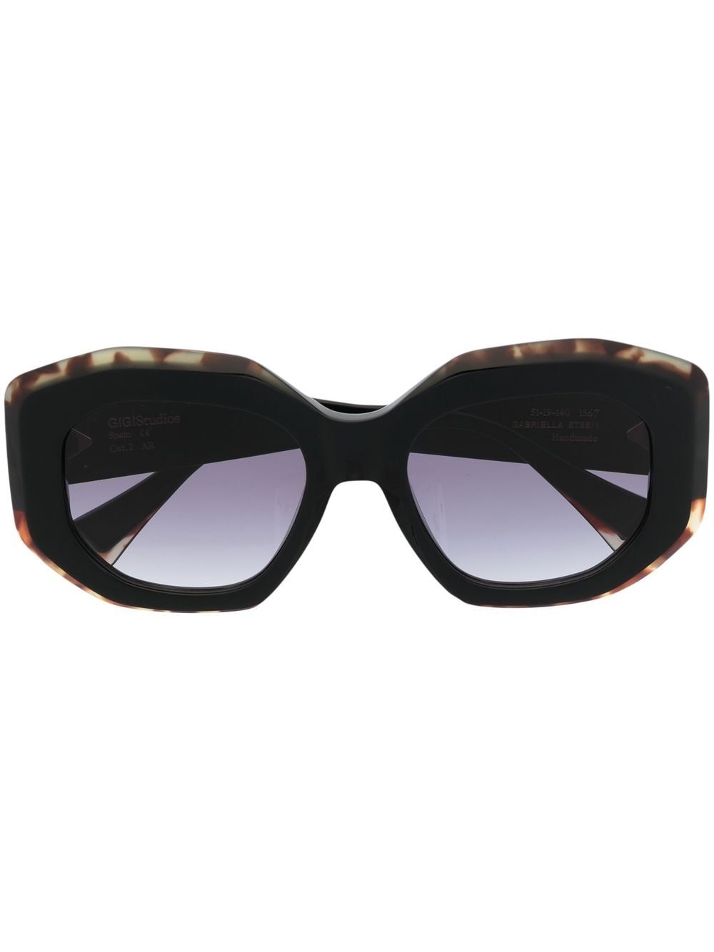 GIGI STUDIOS geometric-frame sunglasses - Black von GIGI STUDIOS