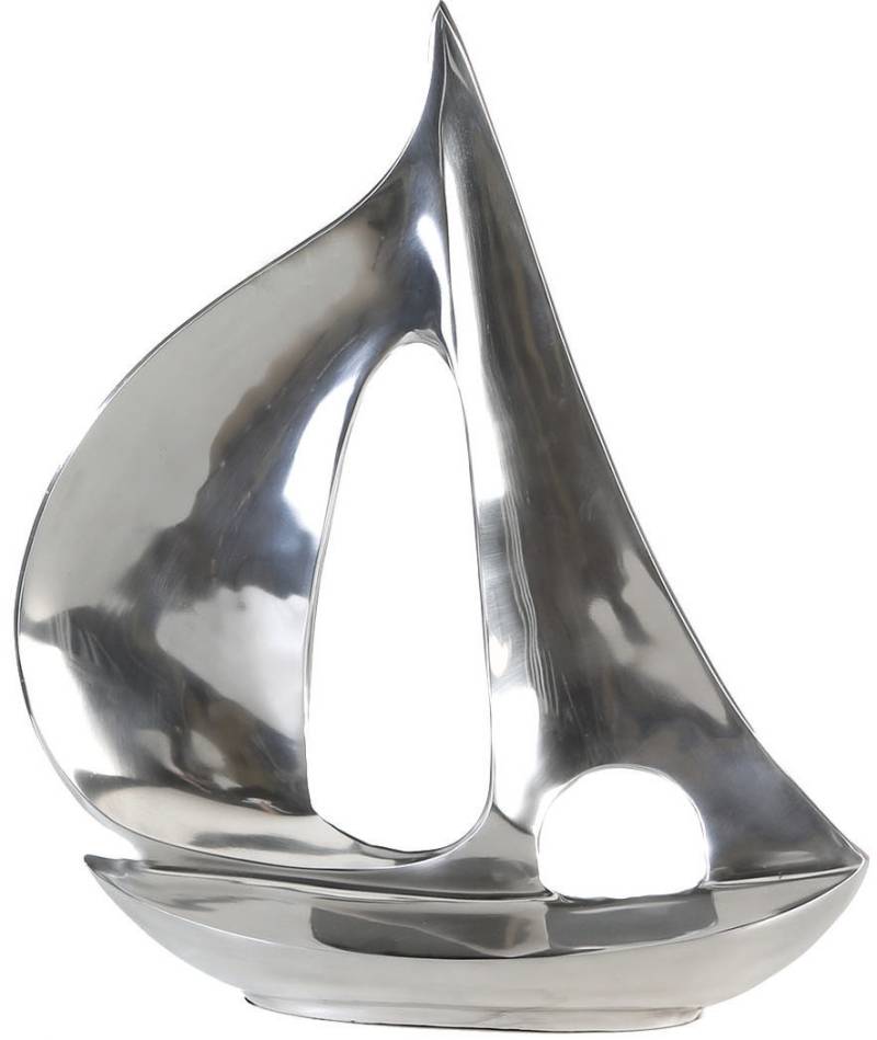 GILDE Dekoobjekt »Skulptur Segel-Boot, silber«, aus Metall, maritim, in 2 Grössen erhältlich, Wohnzimmer von Gilde