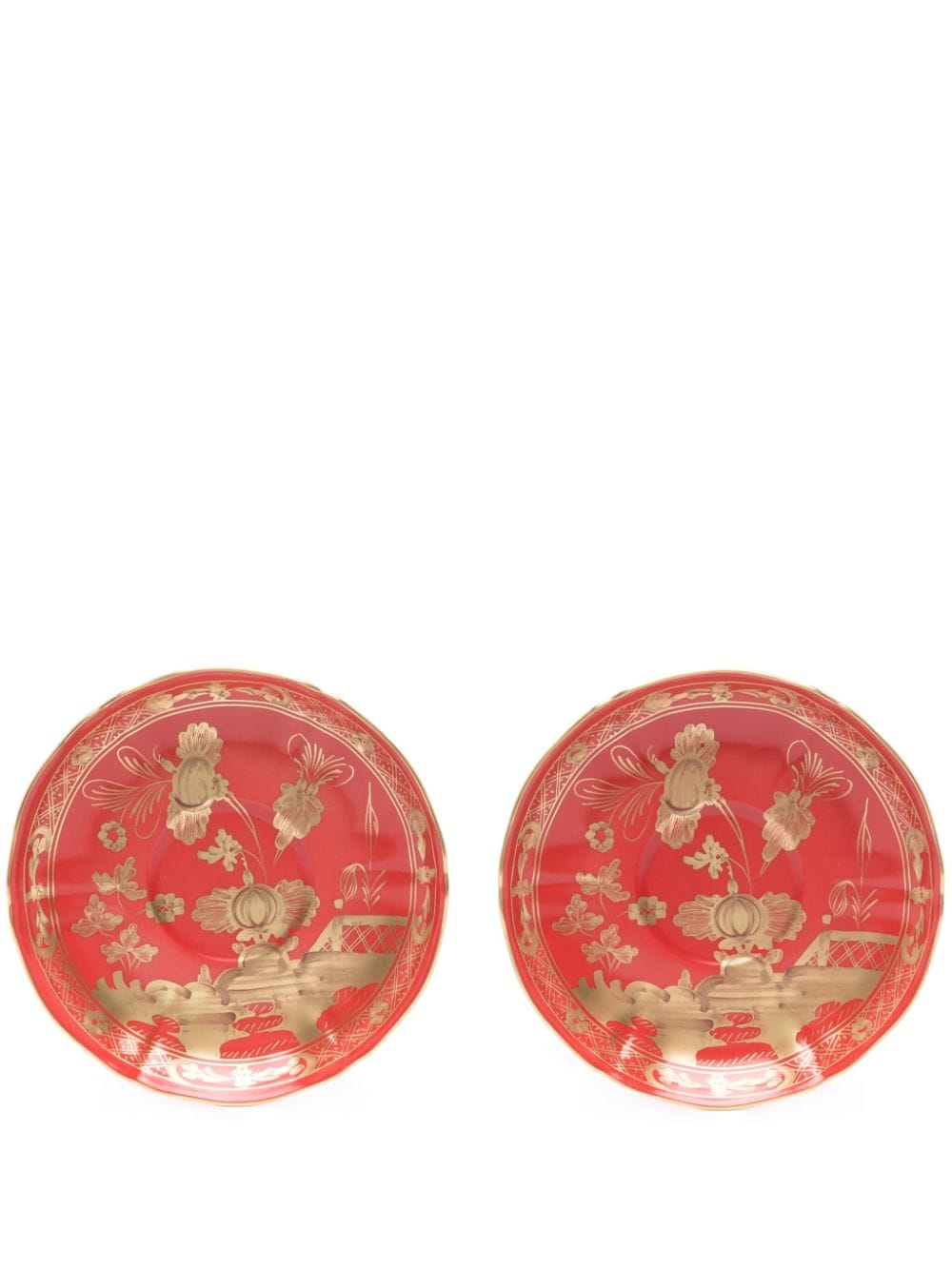 GINORI 1735 Oriente Italiano Rubrum porcelain plate (set of two) - Red von GINORI 1735