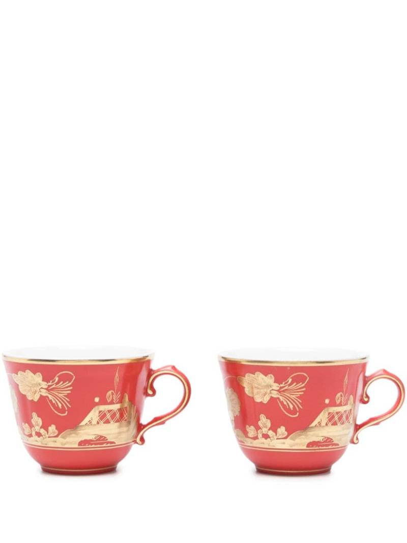 GINORI 1735 Oriente Italiano porcelain coffee cup (set of two) - Red von GINORI 1735