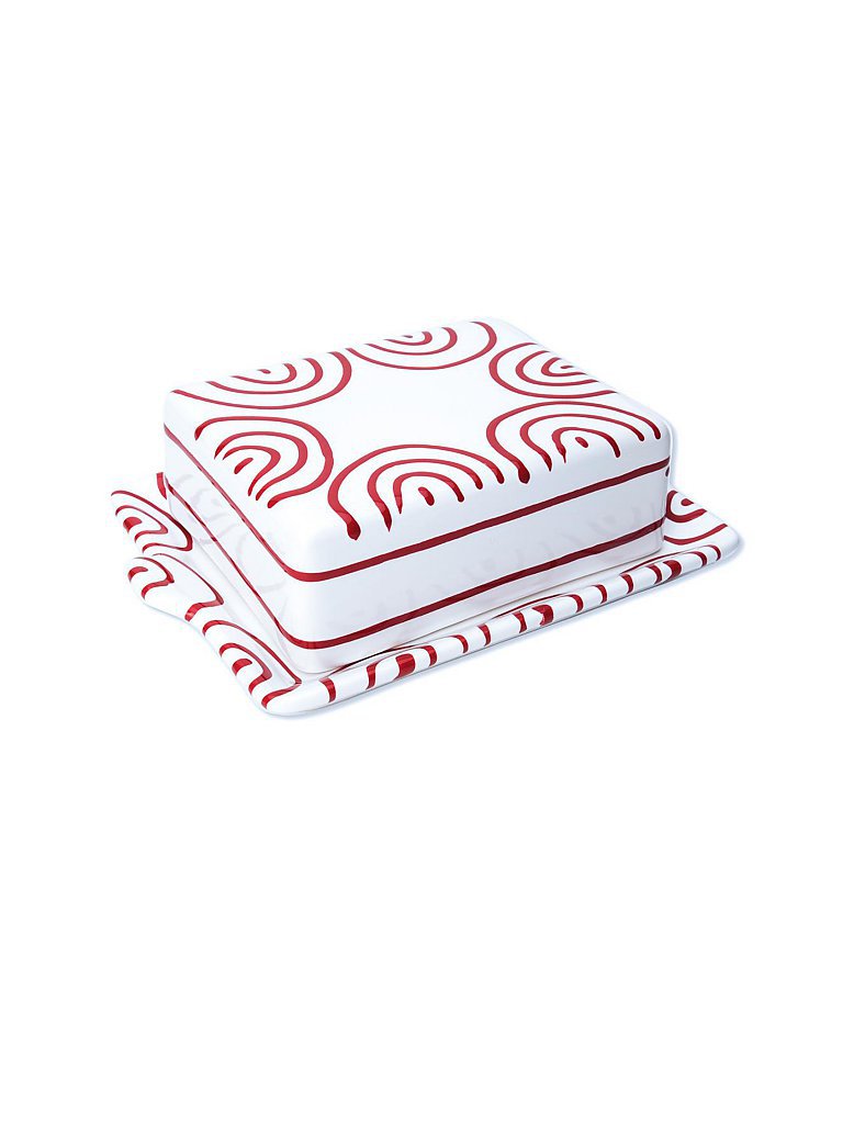 GMUNDNER KERAMIK Butterdose Rot Geflammt 250g rot GMUNDNER KERAMIK Butterdose Rot Geflammt 250g rot von GMUNDNER KERAMIK
