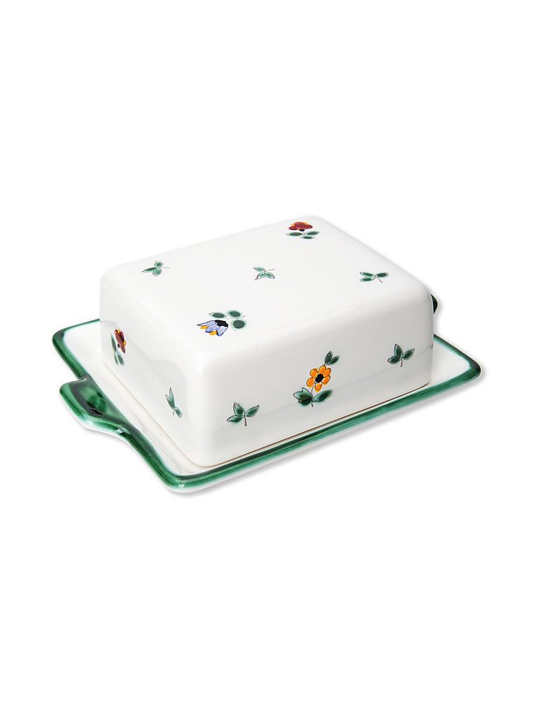 GMUNDNER KERAMIK Butterdose Streublumen 125g bunt von GMUNDNER KERAMIK