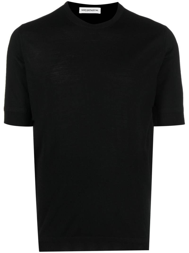 GOES BOTANICAL merino wool crew-neck T-shirt - Black von GOES BOTANICAL