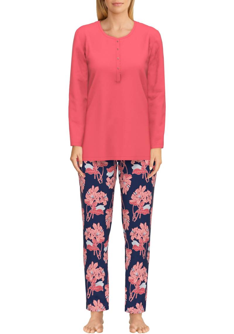 GÖTZBURG Pyjama »Herbstblume«, (2 tlg.), Knopfleiste, Langarm, Rundhalsausschnitt von GÖTZBURG