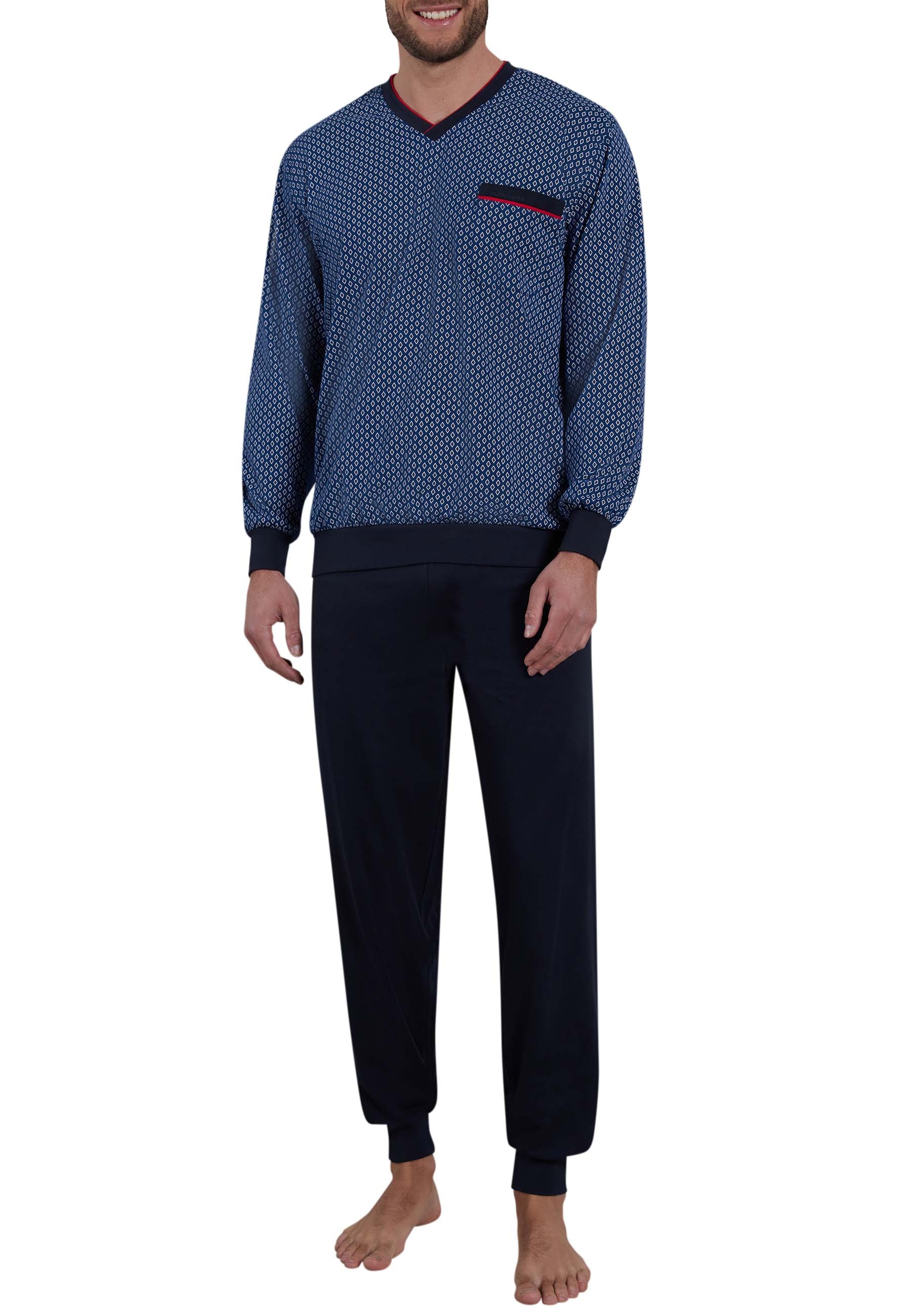 GÖTZBURG Pyjama »Manhattan«, (2 tlg.), V-Ausschnitt, Brusttasche von GÖTZBURG