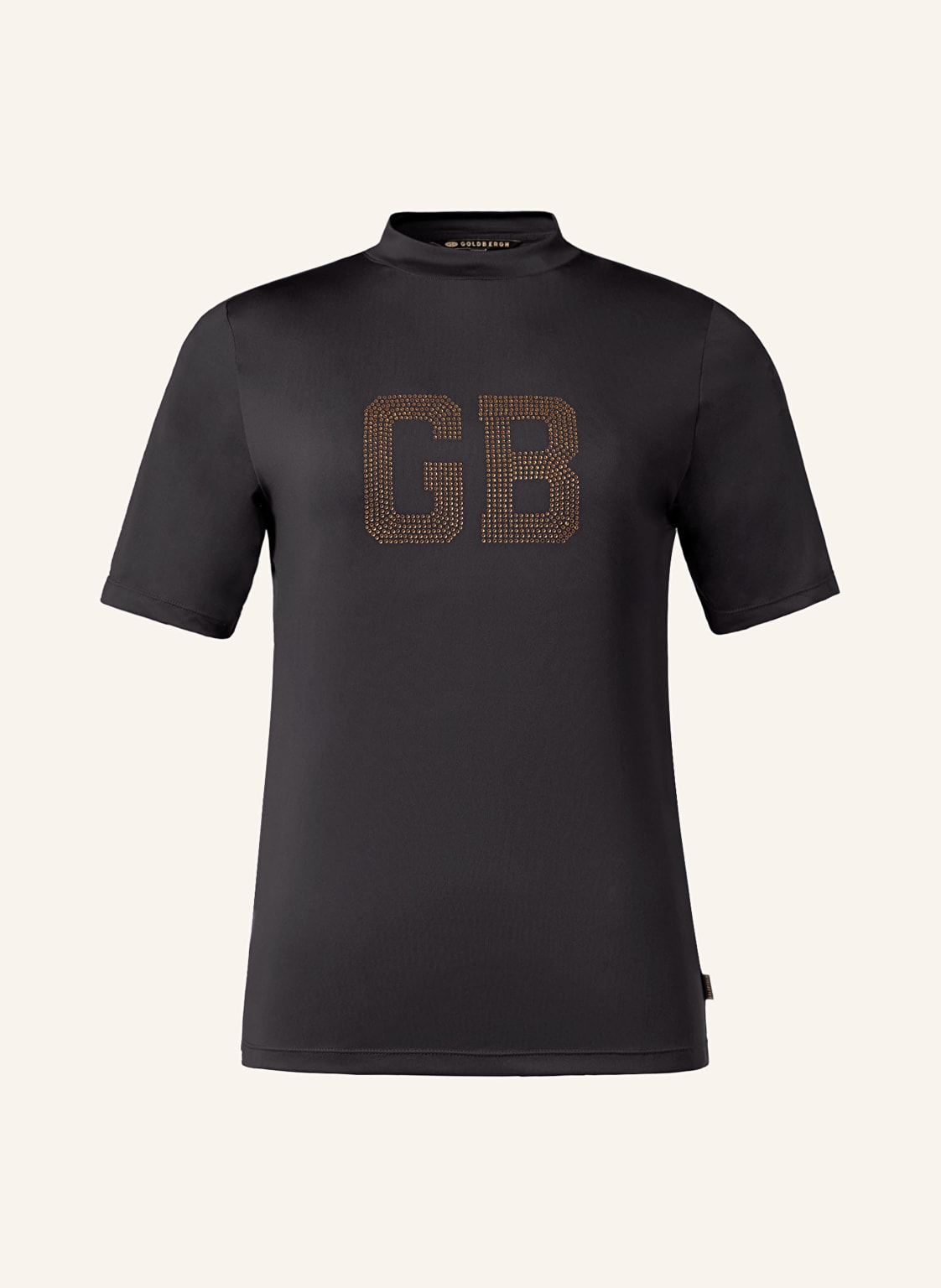 Goldbergh T-Shirt Felicity Mit Schmucksteinen schwarz von GOLDBERGH