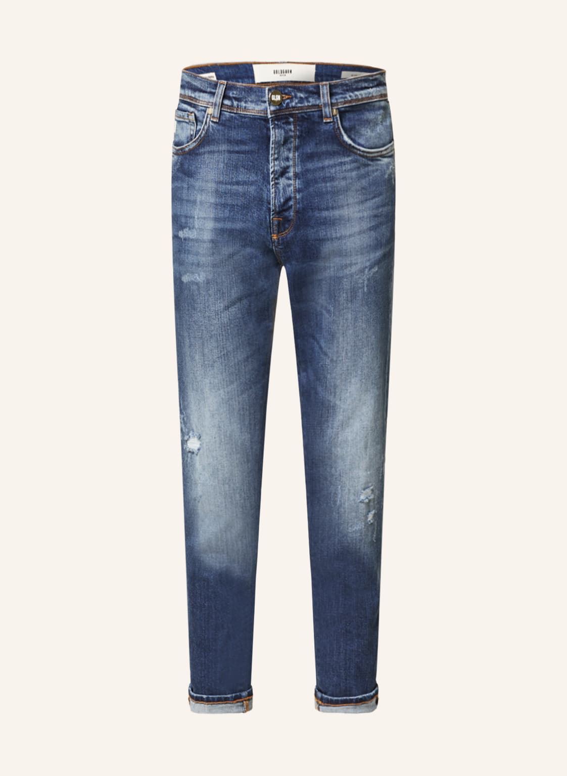 Goldgarn Denim Jeans Rheinau Relaxed Cropped Fit Mit Verkürzter Beinlänge blau von GOLDGARN DENIM