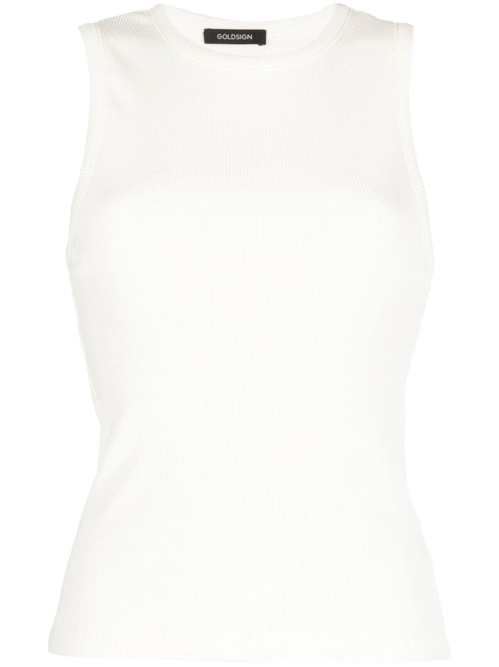 GOLDSIGN sleeveless ribbed-knit tank top - White von GOLDSIGN
