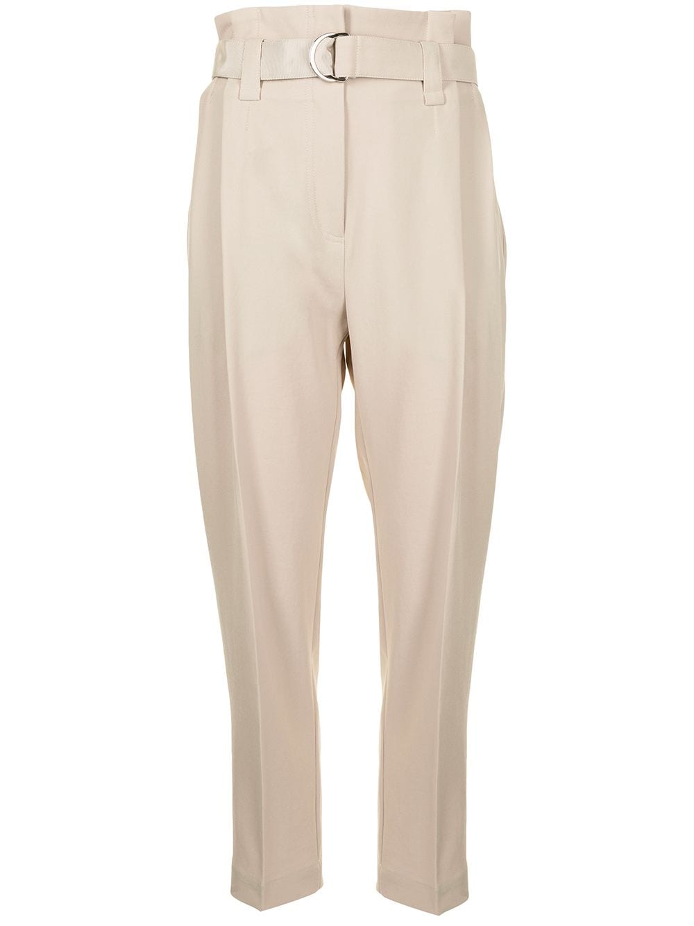 GOODIOUS cropped belted trousers - Neutrals von GOODIOUS