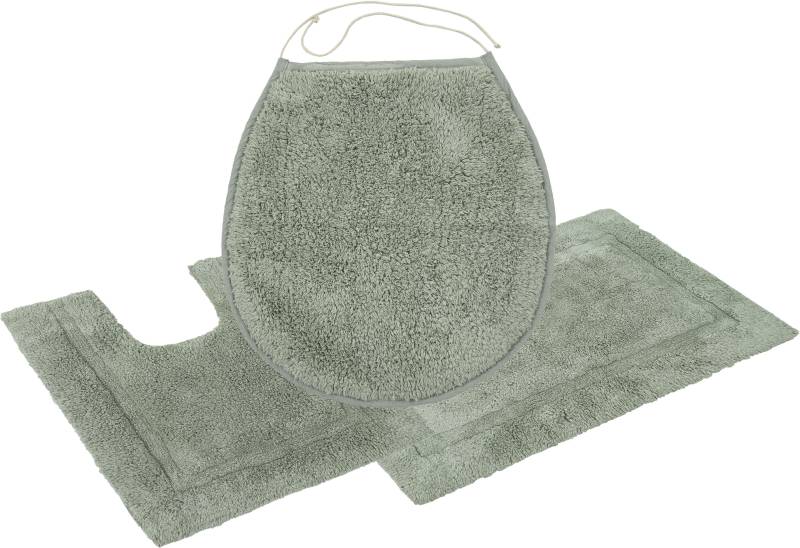GOODproduct Badematte »Leni«, rutschhemmend beschichtet, fussbodenheizungsgeeignet-strapazierfähig, Hoch-Tief-Effekt, mit Bordüre, auch als 3 teiliges Set erhältlich von GOODproduct