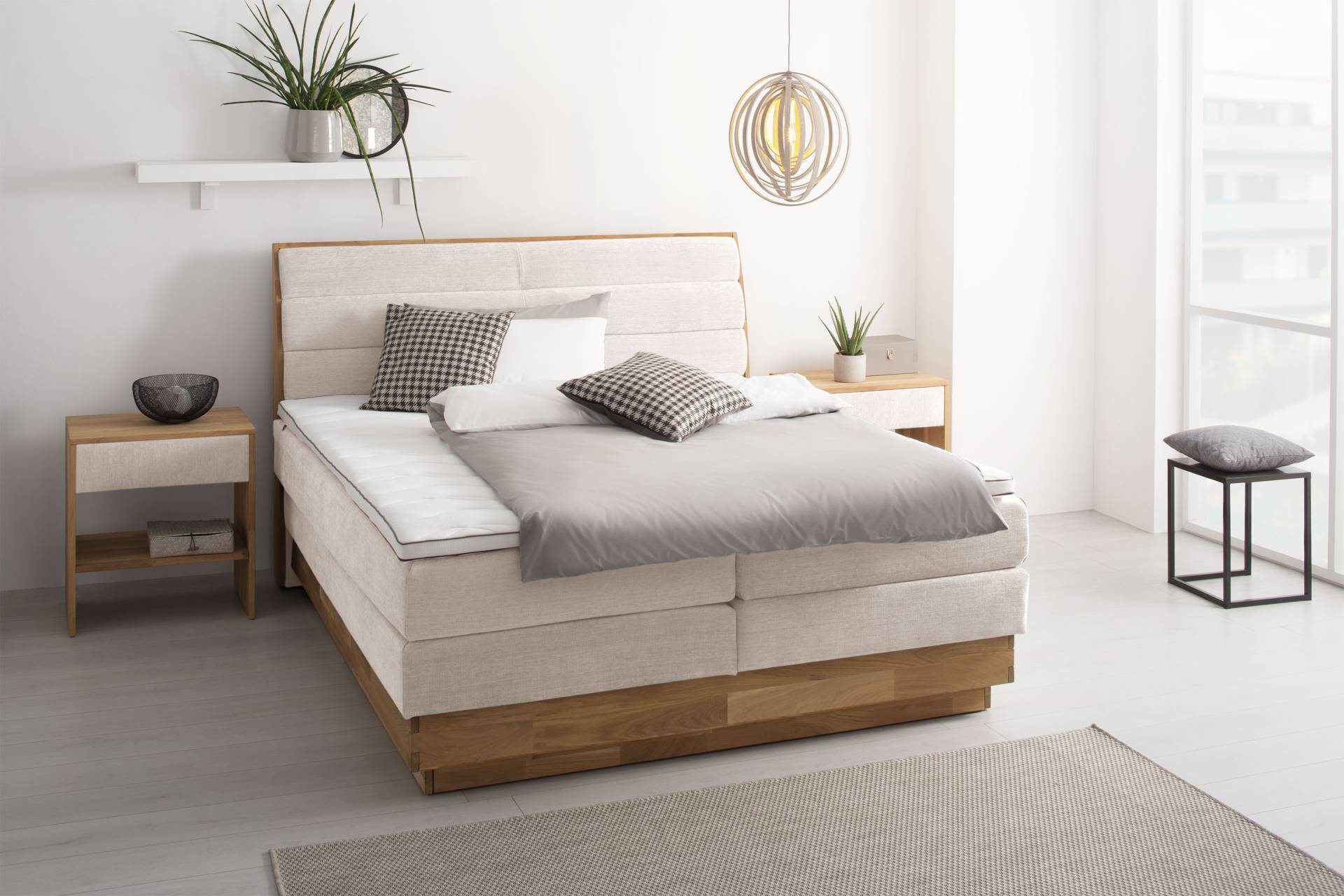 GOODproduct Boxspringbett »Jenna«, ohne LED-Beleuchtung, mit zertifizierten, recycelten Bezugsstoffen GOODproduct Boxspringbett »Jenna«, ohne LED-Beleuchtung, mit zertifizierten, recycelten Bezugsstoffen von GOODproduct