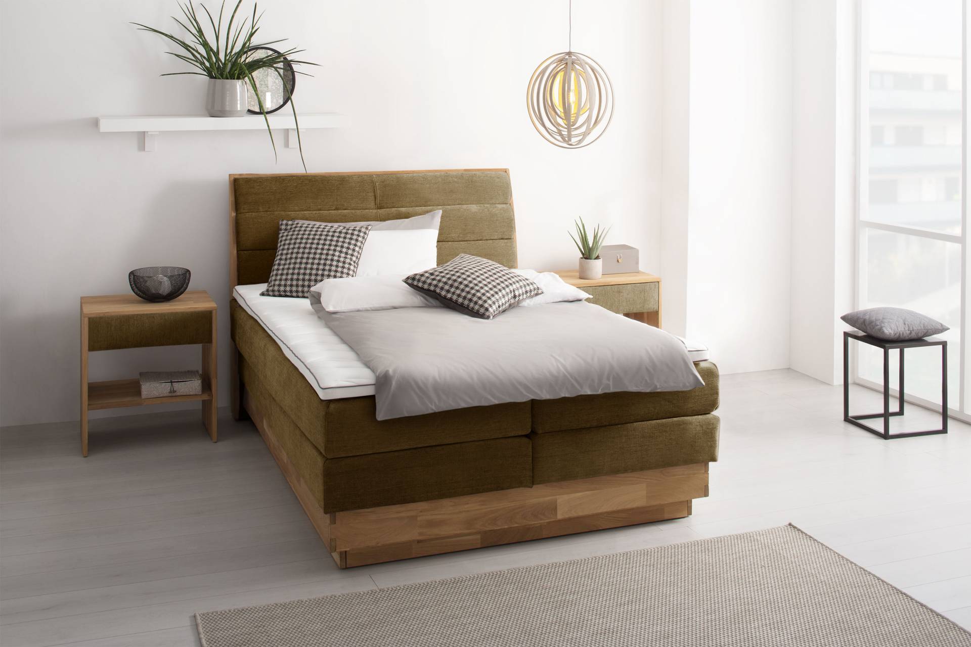 GOODproduct Boxspringbett »Jenna«, ohne LED-Beleuchtung, mit zertifizierten, recycelten Bezugsstoffen GOODproduct Boxspringbett »Jenna«, ohne LED-Beleuchtung, mit zertifizierten, recycelten Bezugsstoffen von GOODproduct