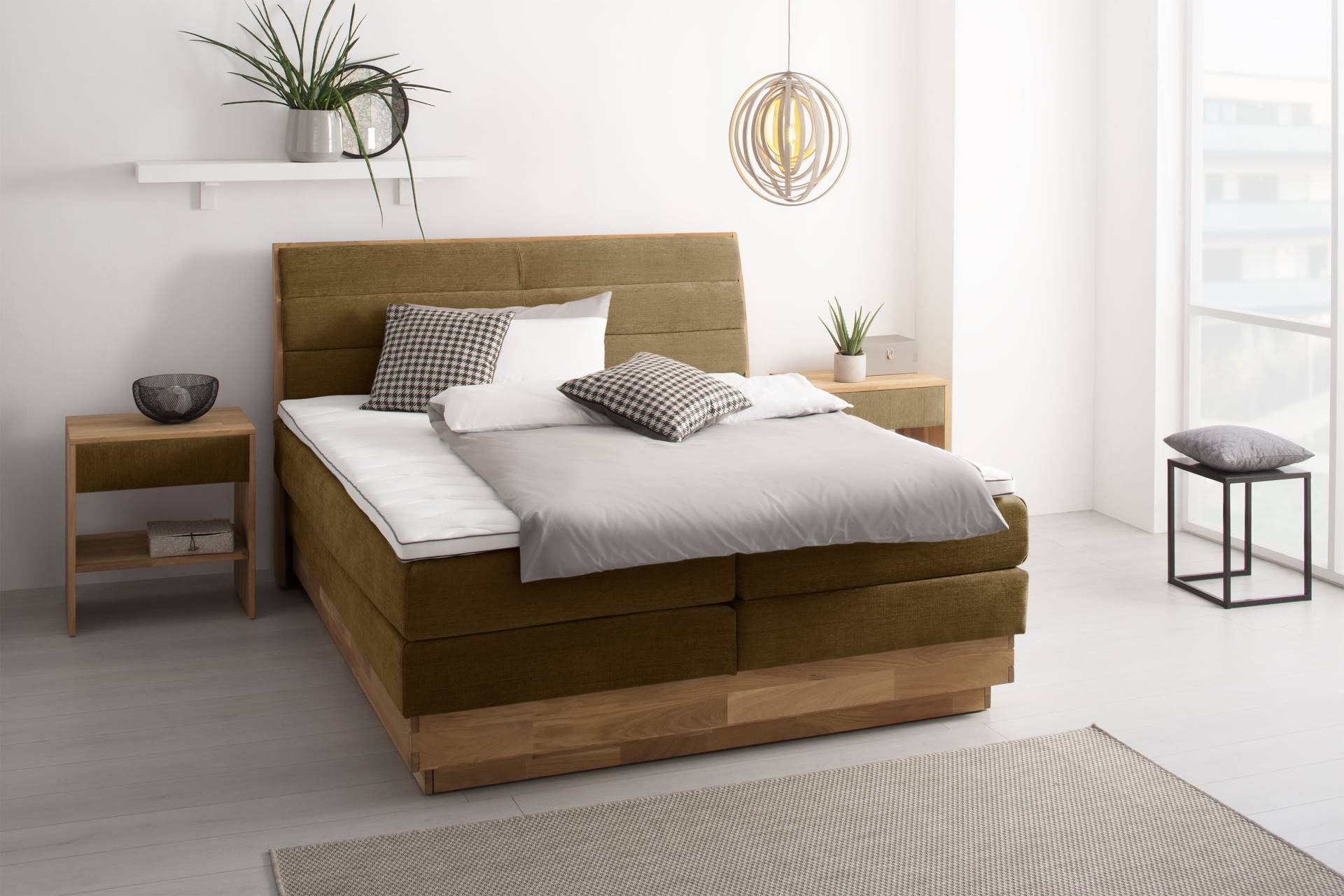 GOODproduct Boxspringbett »Jenna«, ohne LED-Beleuchtung, mit zertifizierten, recycelten Bezugsstoffen GOODproduct Boxspringbett »Jenna«, ohne LED-Beleuchtung, mit zertifizierten, recycelten Bezugsstoffen von GOODproduct