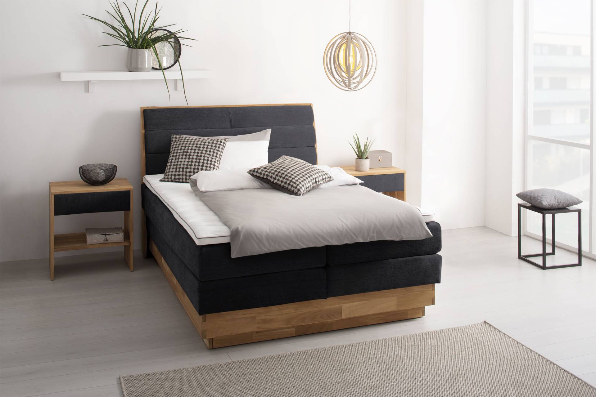 GOODproduct Boxspringbett »Jenna«, ohne LED-Beleuchtung, mit zertifizierten, recycelten Bezugsstoffen GOODproduct Boxspringbett »Jenna«, ohne LED-Beleuchtung, mit zertifizierten, recycelten Bezugsstoffen von GOODproduct