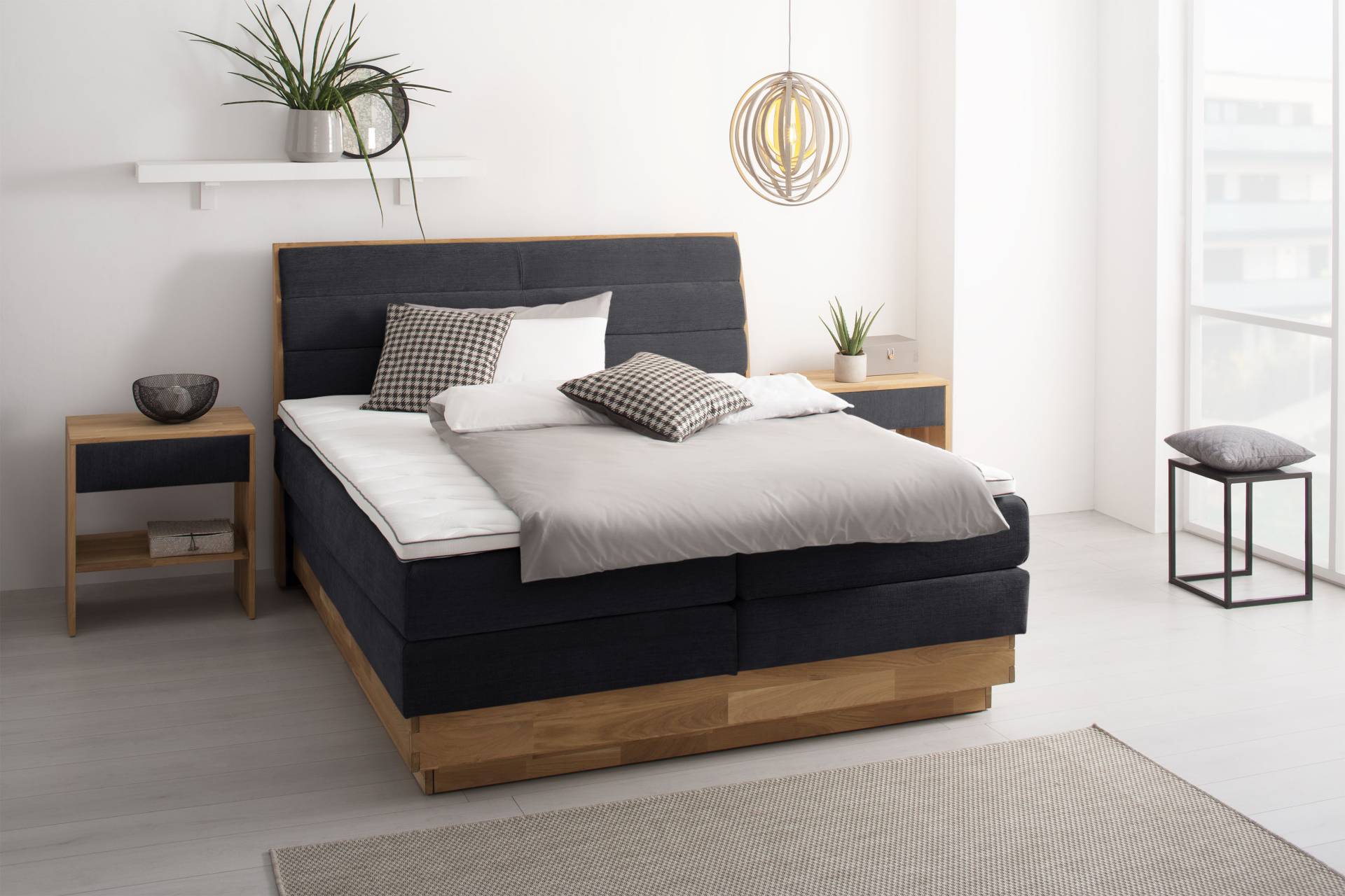 GOODproduct Boxspringbett »Jenna«, ohne LED-Beleuchtung, mit zertifizierten, recycelten Bezugsstoffen GOODproduct Boxspringbett »Jenna«, ohne LED-Beleuchtung, mit zertifizierten, recycelten Bezugsstoffen von GOODproduct
