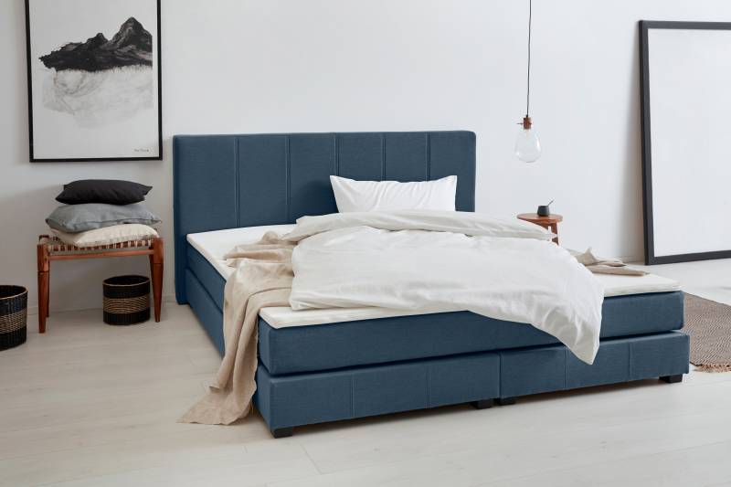 GOODproduct Boxspringbett »Peetu«, Taschenfederkern-Matratze, in 4 Breiten und 4 Farben, incl. Topper von GOODproduct
