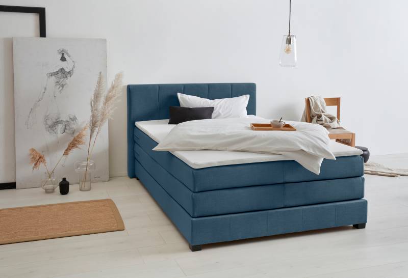 GOODproduct Boxspringbett »Peetu«, Taschenfederkern-Matratze, in 4 Breiten und 4 Farben, incl. Topper von GOODproduct