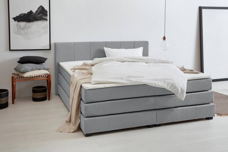 GOODproduct Boxspringbett »Peetu«, Taschenfederkern-Matratze, in 4 Breiten und 4 Farben, incl. Topper von GOODproduct