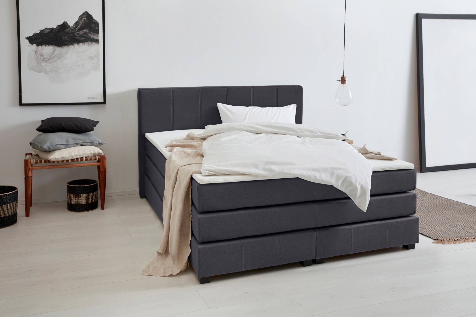 GOODproduct Boxspringbett »Peetu«, Taschenfederkern-Matratze, in 4 Breiten und 4 Farben, incl. Topper GOODproduct Boxspringbett »Peetu«, Taschenfederkern-Matratze, in 4 Breiten und 4 Farben, incl. Topper von GOODproduct