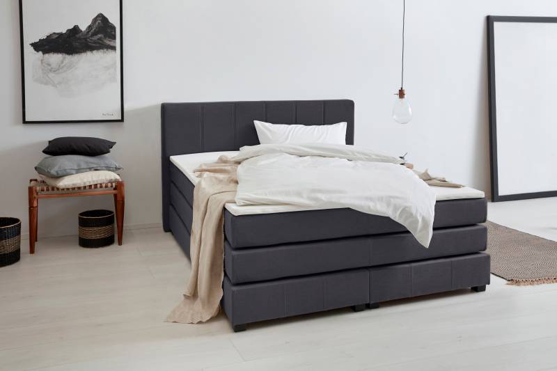 GOODproduct Boxspringbett »Peetu«, Taschenfederkern-Matratze, in 4 Breiten und 4 Farben, incl. Topper von GOODproduct
