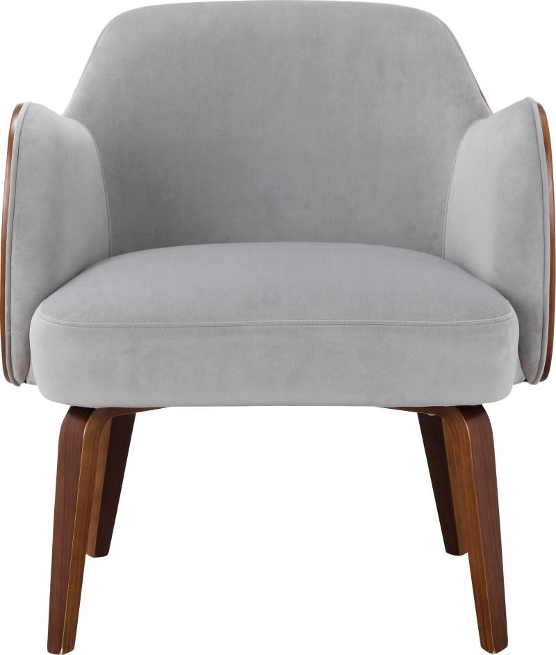 GOODproduct Loungesessel »Eleena, Sessel Wohnzimmer,«, (1 St.), Stoff aus recyceltem Polyester, Beine aus Pappelholz, Sitzhöhe 47 cm von GOODproduct