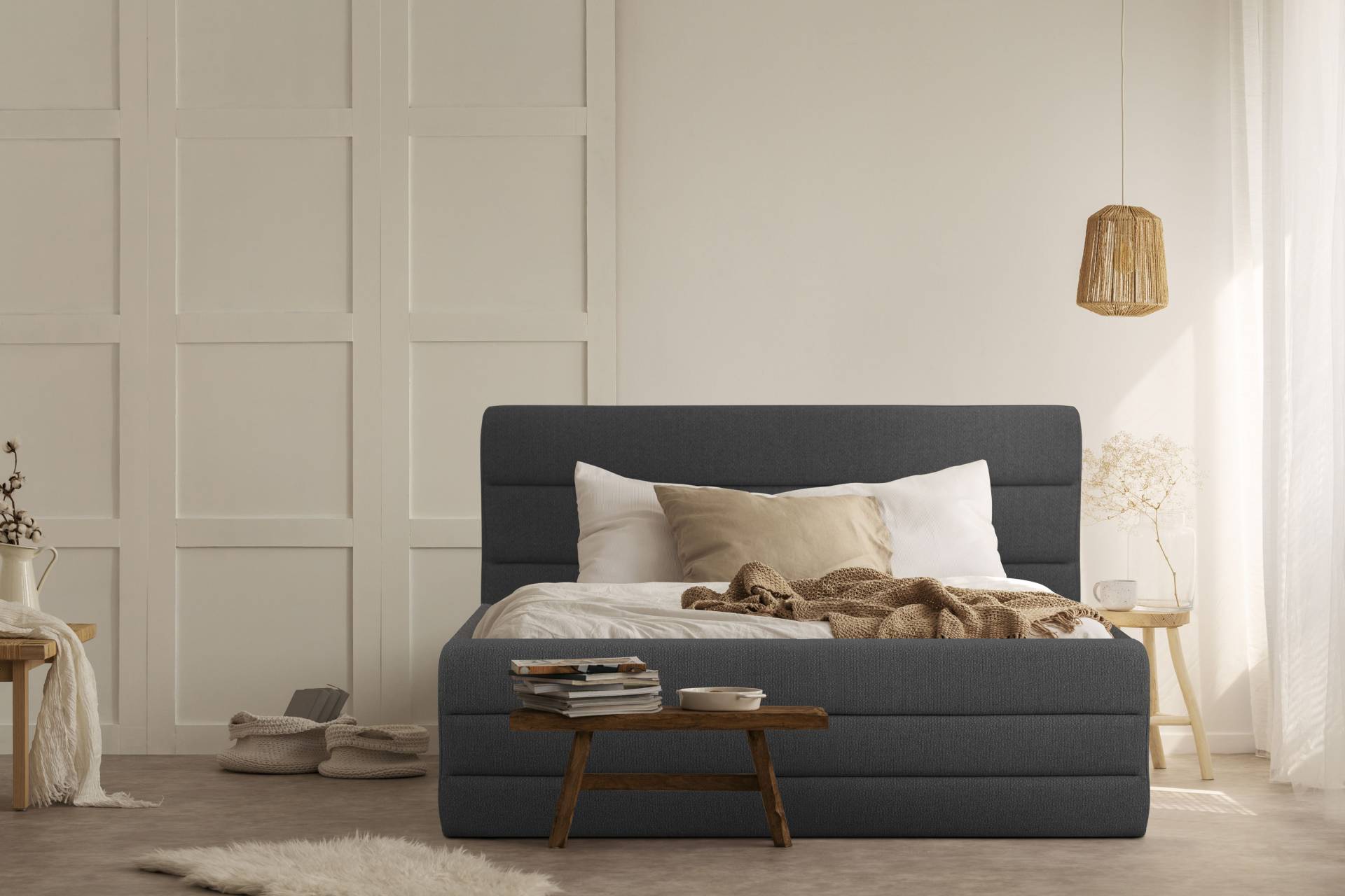 GOODproduct Polsterbett »Merrit«, Quernaht im Kopf- und Fussteil, in 5 Breiten, auch in 220 cm Länge GOODproduct Polsterbett »Merrit«, Quernaht im Kopf- und Fussteil, in 5 Breiten, auch in 220 cm Länge von GOODproduct