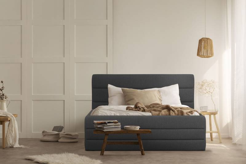 GOODproduct Polsterbett »Merrit«, Quernaht im Kopf- und Fussteil, in 5 Breiten, auch in 220 cm Länge von GOODproduct