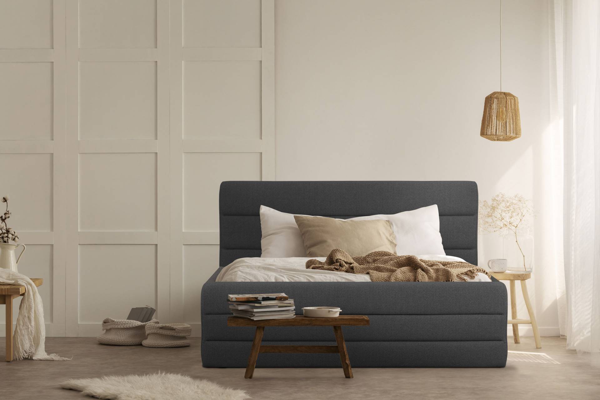 GOODproduct Polsterbett »Merrit«, Quernaht im Kopf- und Fussteil, in 5 Breiten, auch in 220 cm Länge GOODproduct Polsterbett »Merrit«, Quernaht im Kopf- und Fussteil, in 5 Breiten, auch in 220 cm Länge von GOODproduct