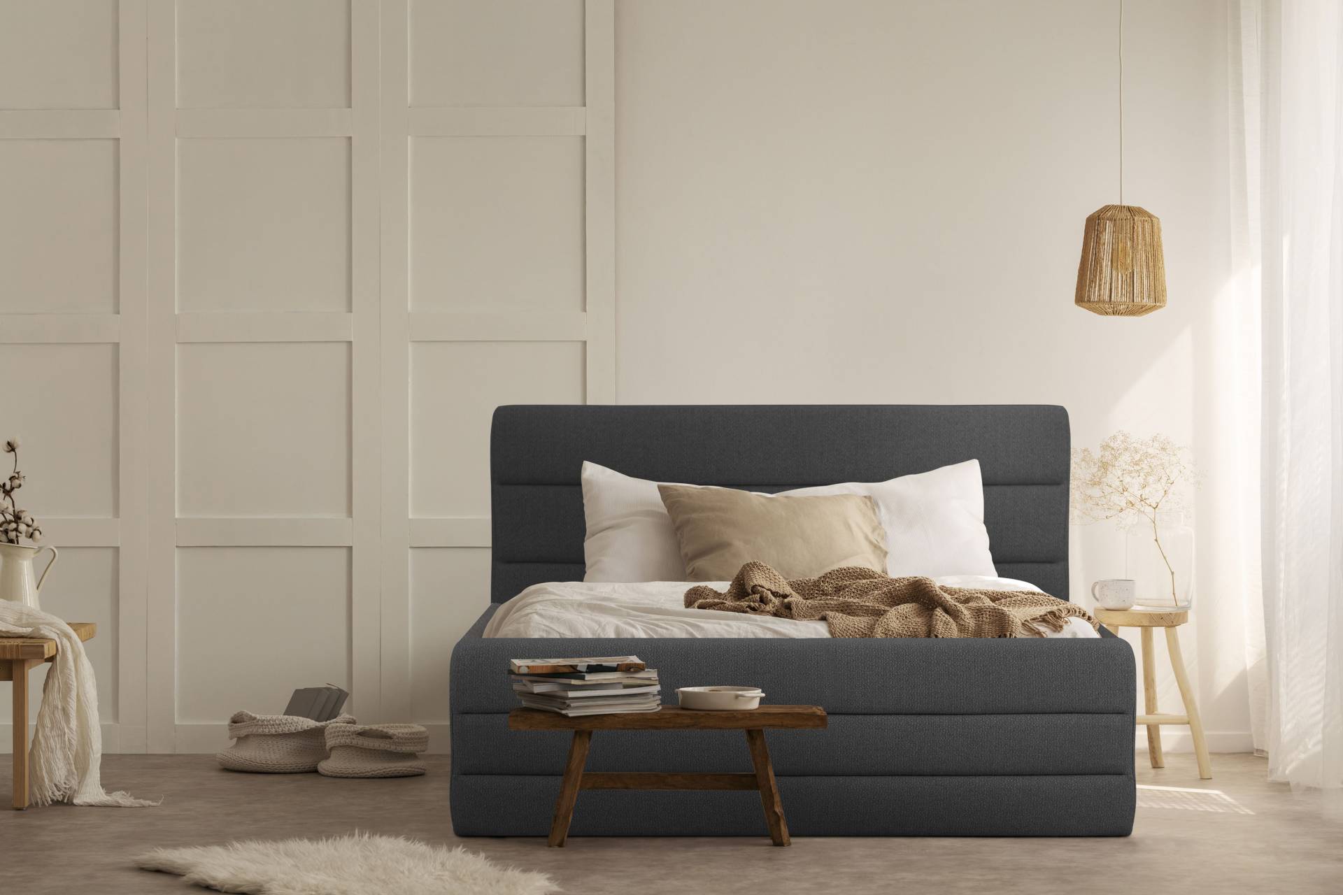 GOODproduct Polsterbett »Merrit«, Quernaht im Kopf- und Fussteil, in 5 Breiten, auch in 220 cm Länge GOODproduct Polsterbett »Merrit«, Quernaht im Kopf- und Fussteil, in 5 Breiten, auch in 220 cm Länge von GOODproduct
