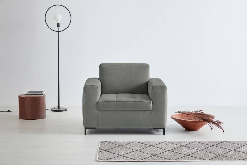 GOODproduct Sessel »Grazzo«, hochwertige Stoffe aus recyceltem Material, Steppung im Sitzbereich von GOODproduct