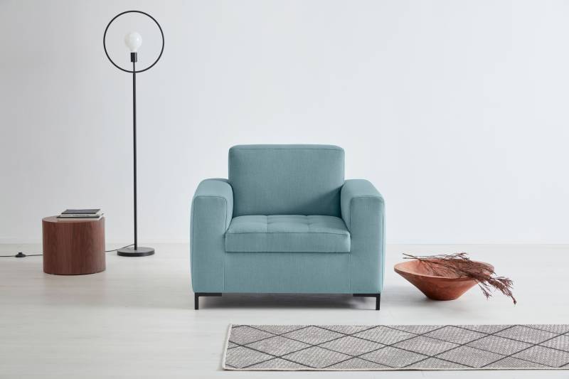 GOODproduct Sessel »Grazzo«, hochwertige Stoffe aus recyceltem Material, Steppung im Sitzbereich von GOODproduct