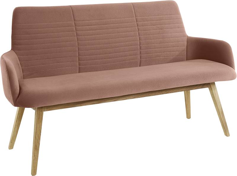 GOODproduct Sitzbank »Alessja«, (1 St.), Breite 160 cm, Bezug aus Microfaser, Gestell aus Eiche Massivholz von GOODproduct