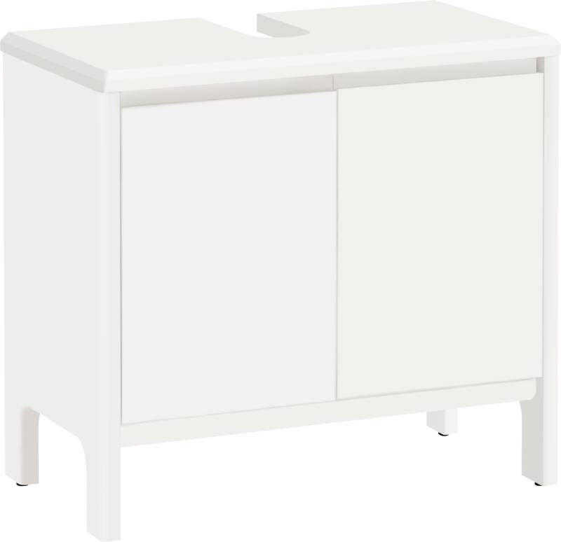 GOODproduct Waschbeckenunterschrank »Jorrick«, Breite 60 cm, Kiefer mit Bio Öl/Wachs behandelt, Siphonausschnitt von GOODproduct
