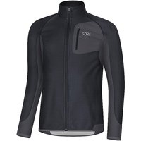 GOREWEAR Herren Laufjacke R3 Partial GORE® WINDSTOPPER® schwarz | M von GOREWEAR