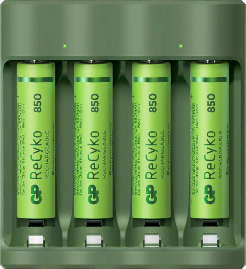 GP Batteries Akku-Ladestation »USB-Akkuladegerät B421 inkl. 4x ReCyko AAA Akkus je 850 mAh« von GP Batteries