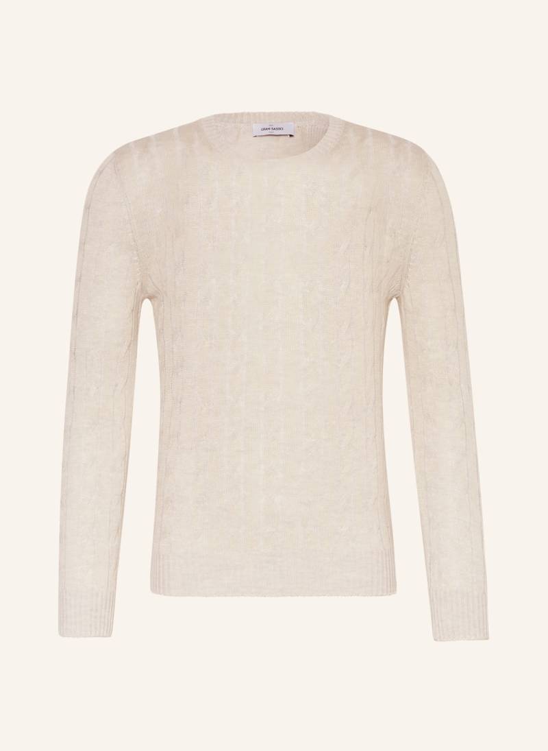 Gran Sasso Pullover Mit Leinen weiss von GRAN SASSO