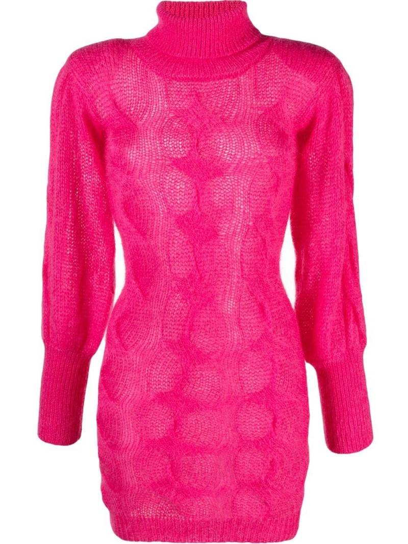 GRETA BOLDINI Astro cable-knit roll-neck dress - Pink von GRETA BOLDINI